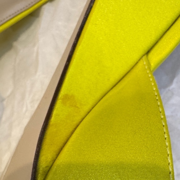 J.Crew Collection Elegant Yellow Satin Mules; NWB - Picture 5 of 7
